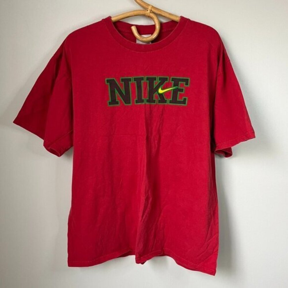 Vintage Nike Swoosh Big Logo Spellout Tee Men's Large